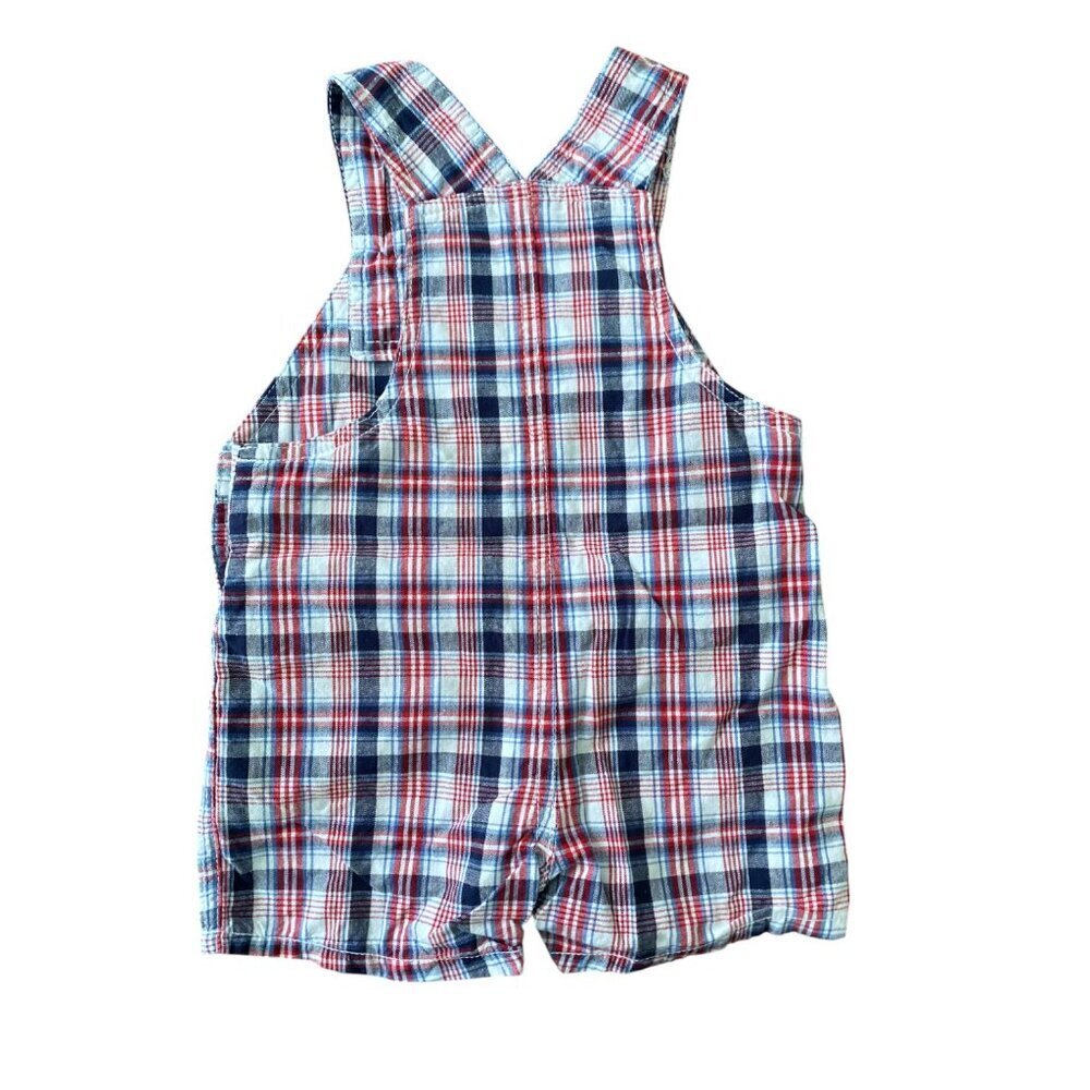 y2k Embroidered Baseball Overalls, shortalls 3-6 months - Picture 4 of 5